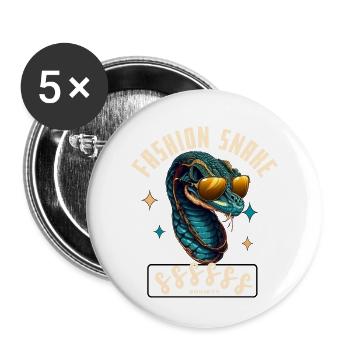 Serpent Glam Couture - Buttons small 1''/25 mm (5-pack) - white - Front