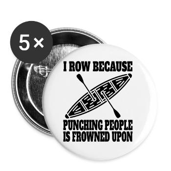 Rowing team Rowing sport Rowing club - Buttons small 1''/25 mm (5-pack) - white - Front