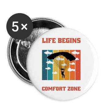Life begins at the end of your comfort zone 4 - Buttons small 1''/25 mm (5-pack) - white - Front