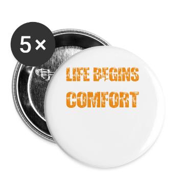 Life begins at the end of your comfort zone 5 - Buttons small 1''/25 mm (5-pack) - white - Front