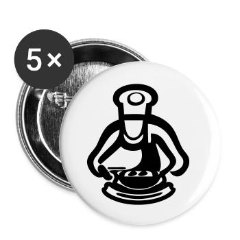 Le Master Chef - Lot de 5 petits badges (25 mm) - blanc - Devant