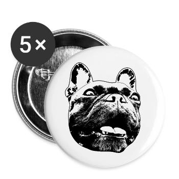 Bully Love - Buttons klein 25 mm (5er Pack) - Weiß - Vorne