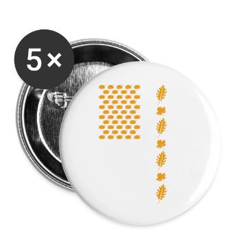 American Fall Season Flag Fall Vibes Holiday - Buttons small 1''/25 mm (5-pack) - white - Front