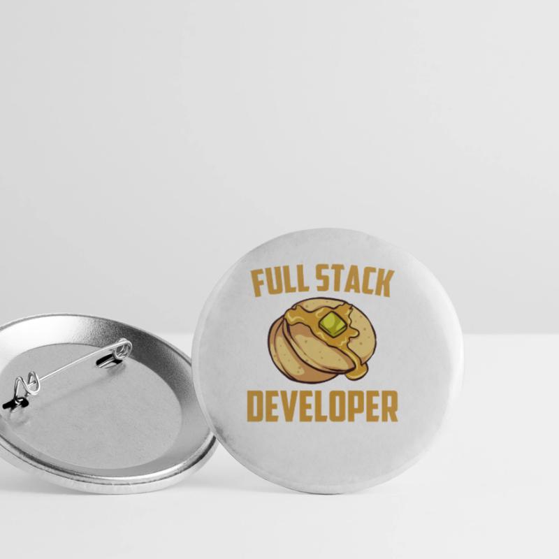 Full Stack Entwickler - Programmierer für Coding Science Buttons klein 25 mm (5er Pack)