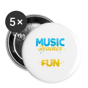 Become A Music Teacher They Said Education Notes I - Buttons klein 25 mm (5er Pack) - Weiß - Vorne