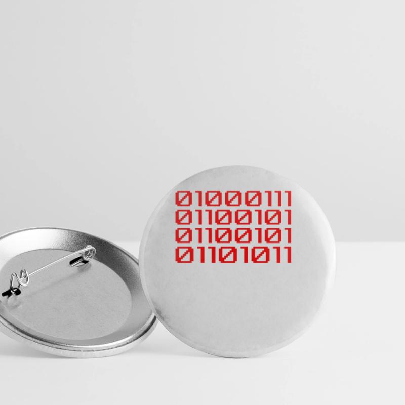 Funny Developer Binary Code Programmer Developer Buttons small 1''/25 mm (5-pack)