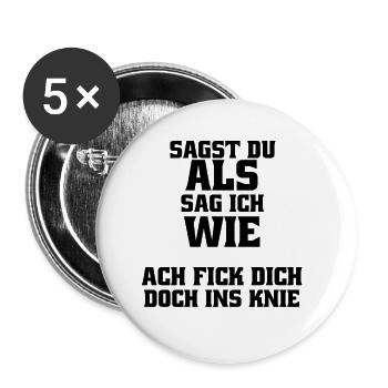Sagst Du als - Buttons klein 25 mm (5er Pack) - Weiß - Vorne