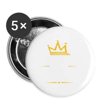 Badminton Crew - Buttons klein 25 mm (5er Pack) - Weiß - Vorne
