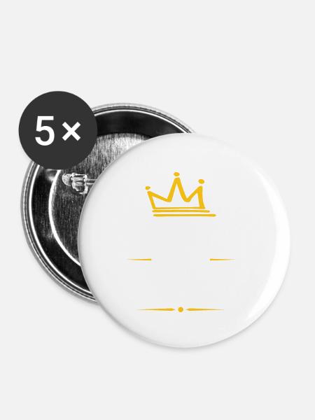 Travel Crew - Buttons klein 25 mm (5er Pack) - Weiß