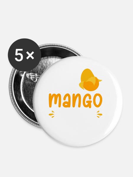 So sieht eine Mango aus - Buttons klein 25 mm (5er Pack) - Weiß