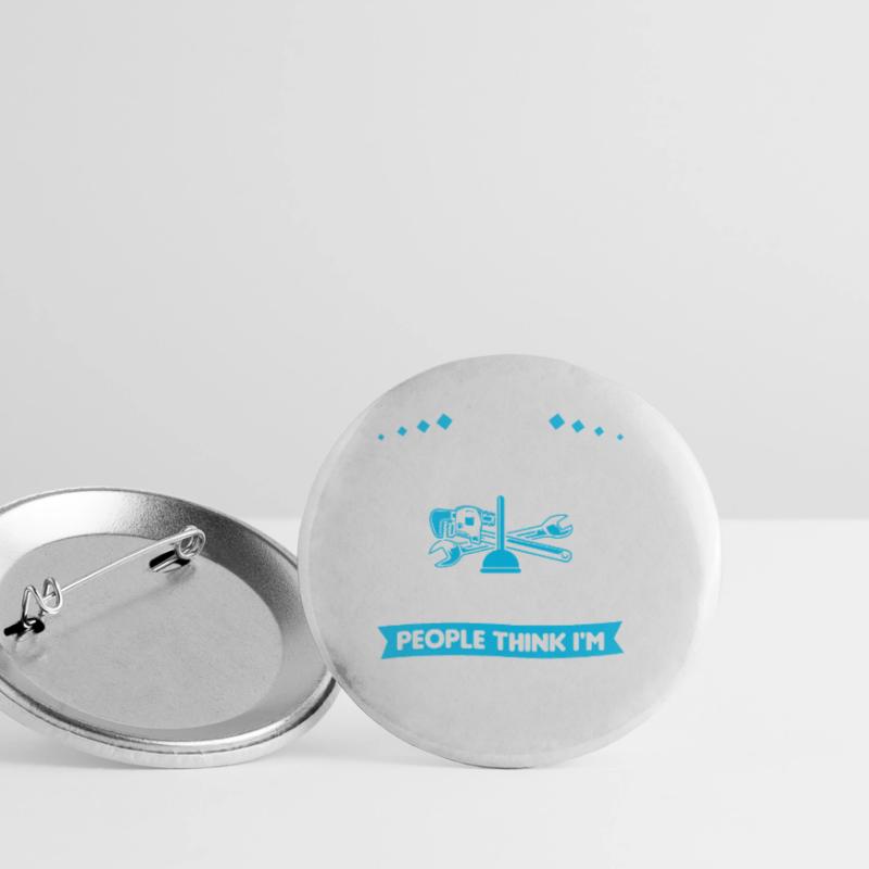 Ich bin ein Klempner Ich bin eigentlich nicht lustig Ich bin nur Buttons klein 25 mm (5er Pack)
