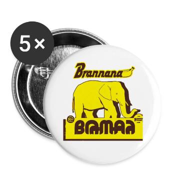 Branana -Fant - Buttons small 1''/25 mm (5-pack) - white - Front