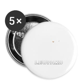 Leopard Lover Leopard Print - Buttons klein 25 mm (5er Pack) - Weiß - Vorne