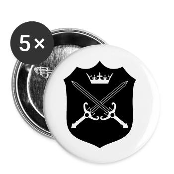 Swords - Buttons small 1''/25 mm (5-pack) - white - Front