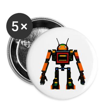 Big Fat Android - Buttons small 1''/25 mm (5-pack) - white - Front