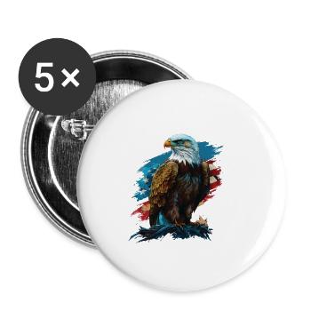 Freedom Tastes This Good Patriotic Patriotism - Buttons small 1''/25 mm (5-pack) - white - Front