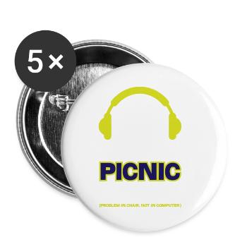 Dies ist ein Picknick-Fehler. (Problem Im Vorsitz, nicht im Vorsitz) - Buttons klein 25 mm (5er Pack) - Weiß - Vorne