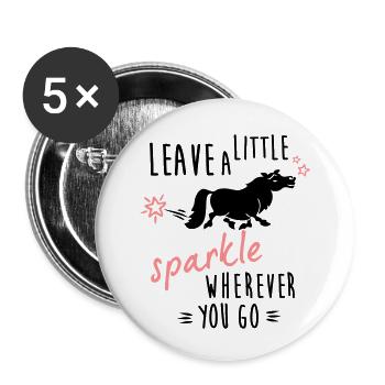 Leave a little sparkle wherever you go - Buttons klein 25 mm (5er Pack) - Weiß - Vorne