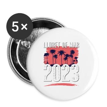 Lloret De Mar 2023 - Buttons klein 25 mm (5er Pack) - Weiß - Vorne