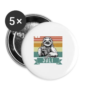 Faultier Legendär seit Juli 1920 Geburtstag - Buttons klein 25 mm (5er Pack) - Weiß - Vorne