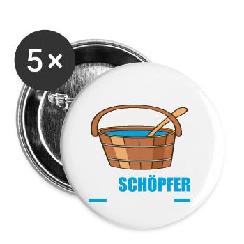 Aus dem Weg der Schöpfer kommt - Buttons klein 25 mm (5er Pack) - Weiß - Vorne