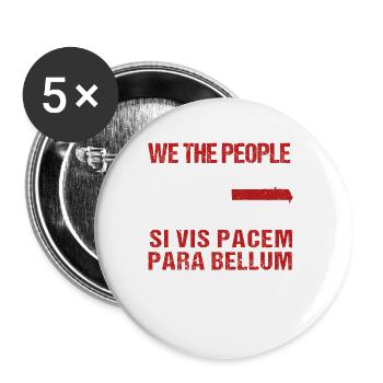 Si Vis Pacem Para Bellum USA Soldat Amerikanische - Buttons klein 25 mm (5er Pack) - Weiß - Vorne