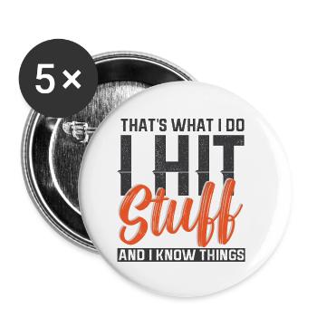 Lustiger Schmied Spruch & Schmieden - Buttons klein 25 mm (5er Pack) - Weiß - Vorne