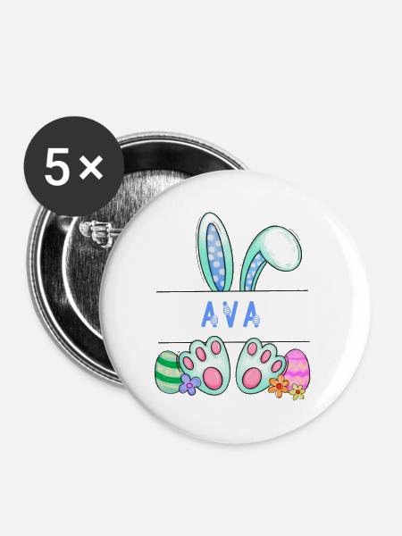 Ostergeschenke - Ava - Buttons klein 25 mm (5er Pack) - Weiß