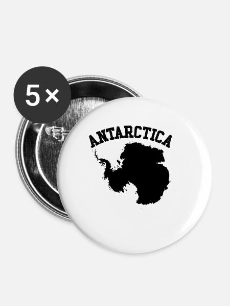 Antarktis die Eispausee Antarktis - Buttons klein 25 mm (5er Pack) - Weiß