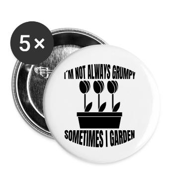 Hobby gardener Gardener Gardening Gardening - Buttons small 1''/25 mm (5-pack) - white - Front