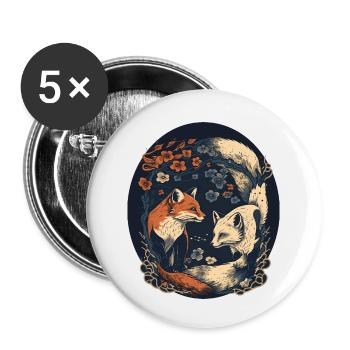 FOX 10 - Buttons small 1''/25 mm (5-pack) - white - Front