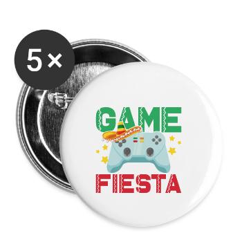 I Paused My Game For Fiesta Cinco De Mayo Gamer - Buttons klein 25 mm (5er Pack) - Weiß - Vorne