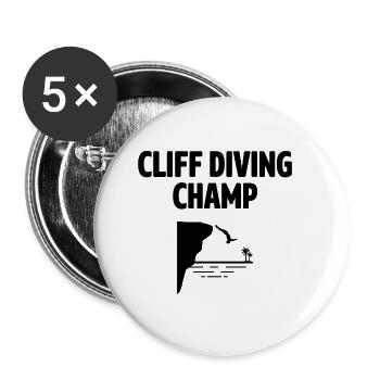 Cliff Diving Champ Cliff Diver Cliff Jumping Tombs - Buttons small 1''/25 mm (5-pack) - white - Front