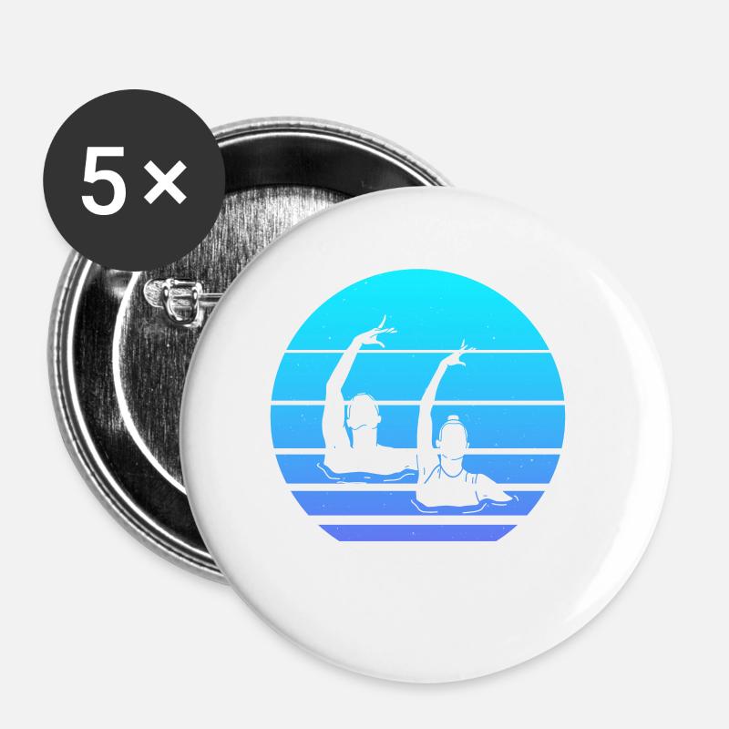 Synchronschwimmen Design für Synchronschwimmerin - Buttons klein 25 mm (5er Pack) - Weiß
