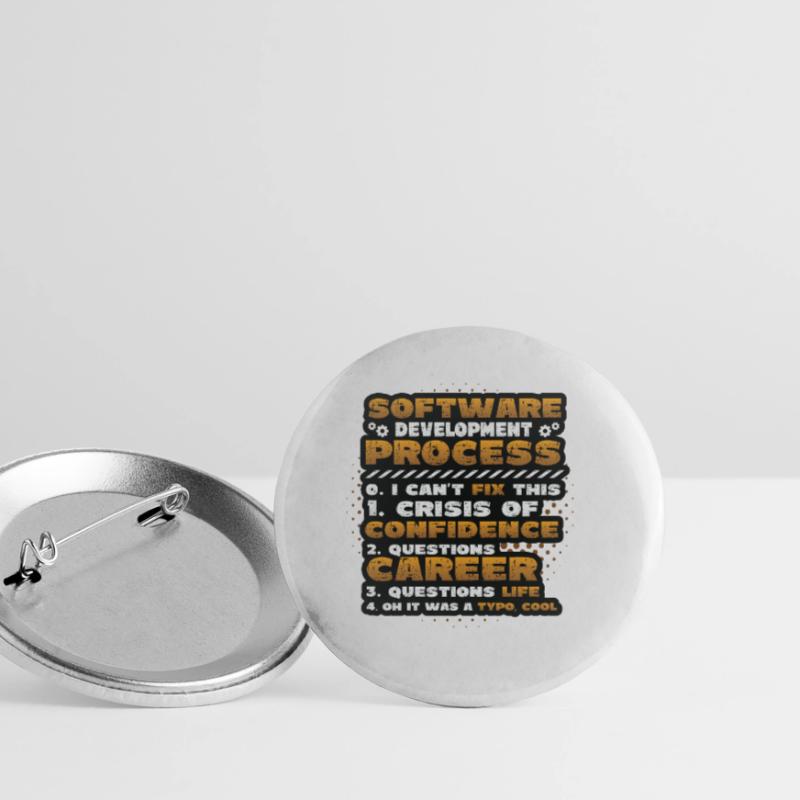 Software Development Process, Programming Buttons small 1''/25 mm (5-pack)