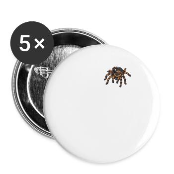 Tarantula I Tarantula Terrarium motif for - Buttons small 1''/25 mm (5-pack) - white - Front