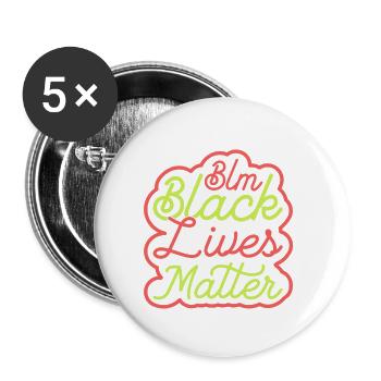 Black lives matter - Buttons klein 25 mm (5er Pack) - Weiß - Vorne