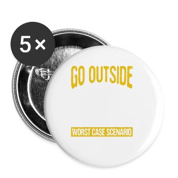 Sortir du pire scénario A Bear Park - Lot de 5 petits badges (25 mm) - blanc - Devant