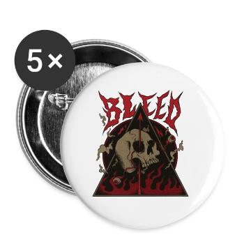 Snake and skull creatures from hell - Buttons small 1''/25 mm (5-pack) - white - Front