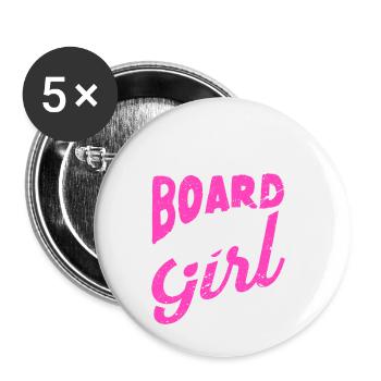 Wakeboard Fille Wakeboard Vintage Funny Wake - Lot de 5 petits badges (25 mm) - blanc - Devant