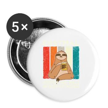 Erstmal Hopfen und Malz Wiederfinden Faultier Bier - Buttons klein 25 mm (5er Pack) - Weiß - Vorne
