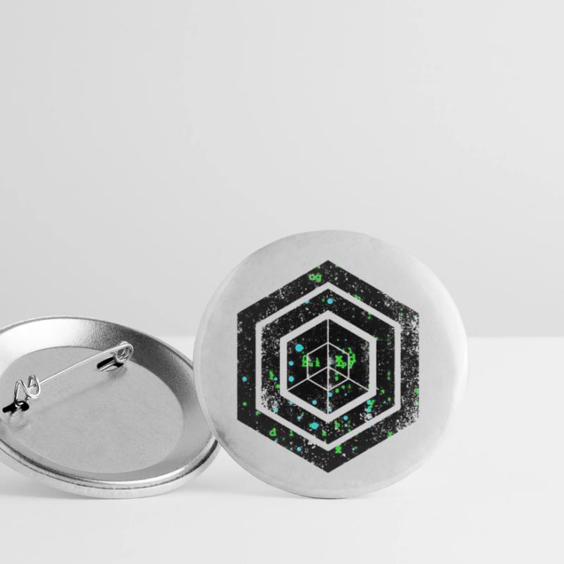 Codage géométrique du programmeur de programmation hexagonale Lot de 5 petits badges (25 mm)