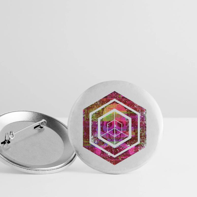 Codage géométrique du programmeur de programmation hexagonale Lot de 5 petits badges (25 mm)