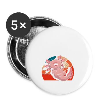 Gepflegt ein paar Glasmantelgeschosse Entschärfen - Buttons klein 25 mm (5er Pack) - Weiß - Vorne
