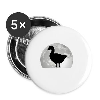 Gänse Mond Gänsezüchter Gans - Buttons klein 25 mm (5er Pack) - Weiß - Vorne