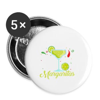 Just Here For The Margaritas Party Cinco De Mayo - Buttons klein 25 mm (5er Pack) - Weiß - Vorne