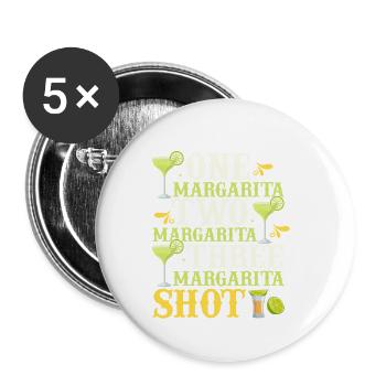 Three Margarita Shot Party Cinco De Mayo - Buttons klein 25 mm (5er Pack) - Weiß - Vorne