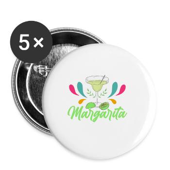 Salt And Lime Margarita Time Party Cinco De Mayo - Buttons klein 25 mm (5er Pack) - Weiß - Vorne
