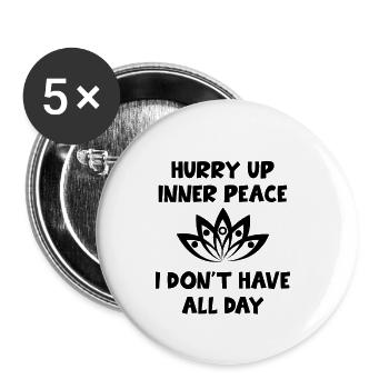 Cool Yoga Dire Cadeau Yogi - Lot de 5 petits badges (25 mm) - blanc - Devant