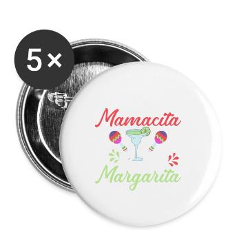 This Mamacita Needs A Margarita Party Cinco De May - Buttons klein 25 mm (5er Pack) - Weiß - Vorne